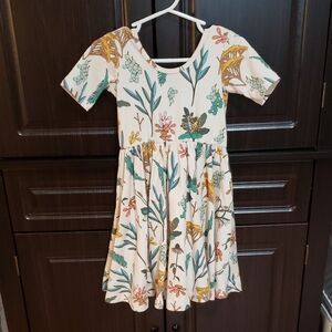 Alice + Ames Short Sleeve Ballet Dress In "Herbal Study", Size 4T